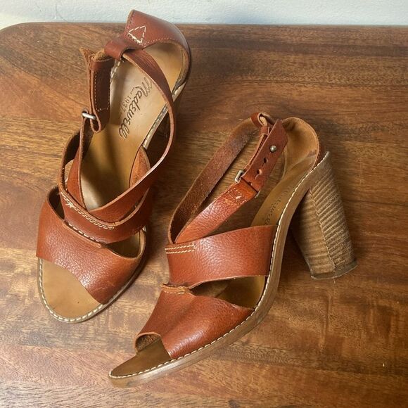 Madewell Tan Leather Strappy Sandals - Picture 11 of 11